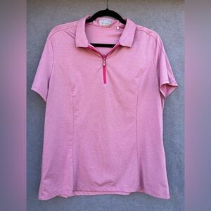 Callaway Opti Dry Short Sleeve Zip Golf Sports Shirt XL